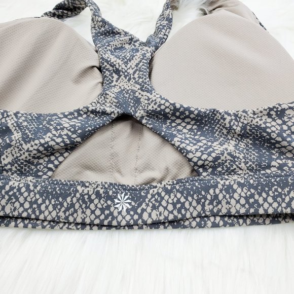 NWOT Athleta Tan Ultimate Snake Sports Bra - Picture 7 of 8